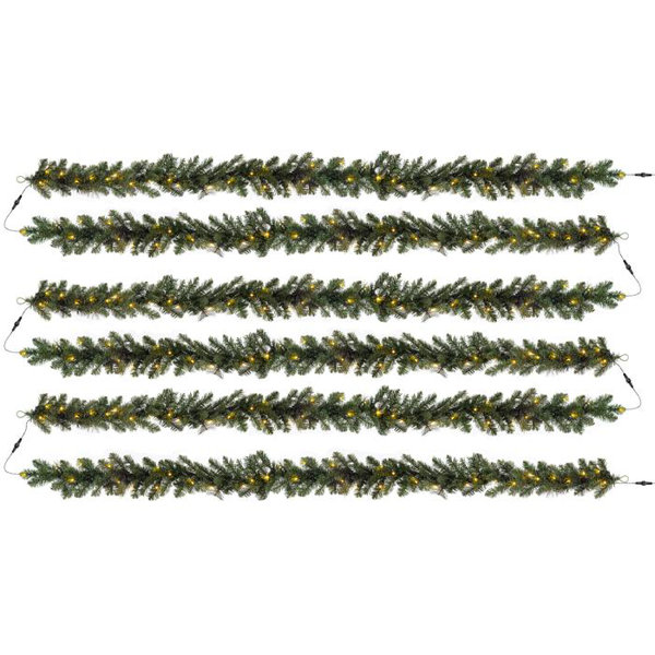 The Seasonal Aisle 1645.92cm Lighted Garland with Lights Wayfair.co.uk